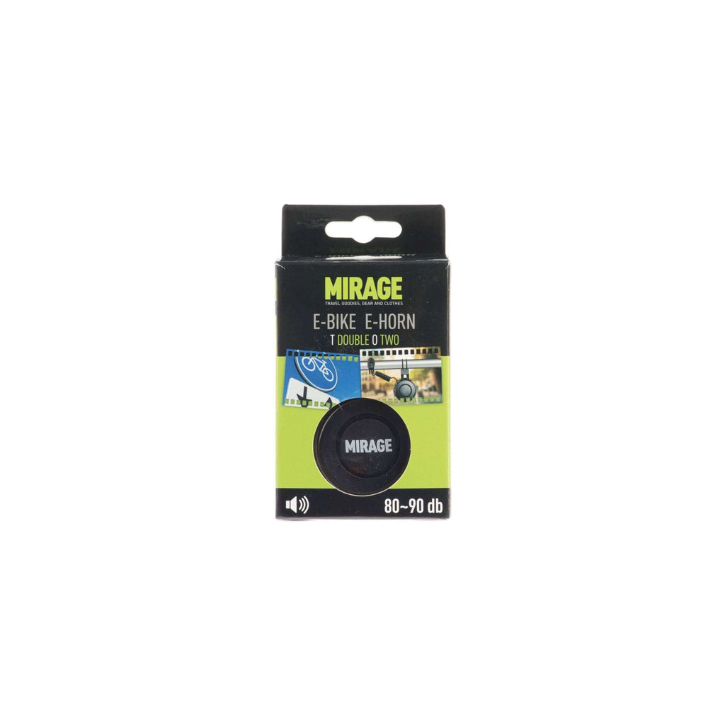 Mirage E-Bike-Hupe, schwarz, 80–90 dB, USB-aufladbar