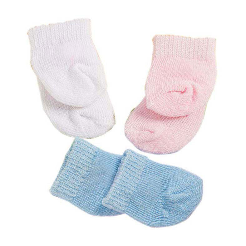 Socken ohne Absatz für Puppen – 3 Paar, 28–35 cm
