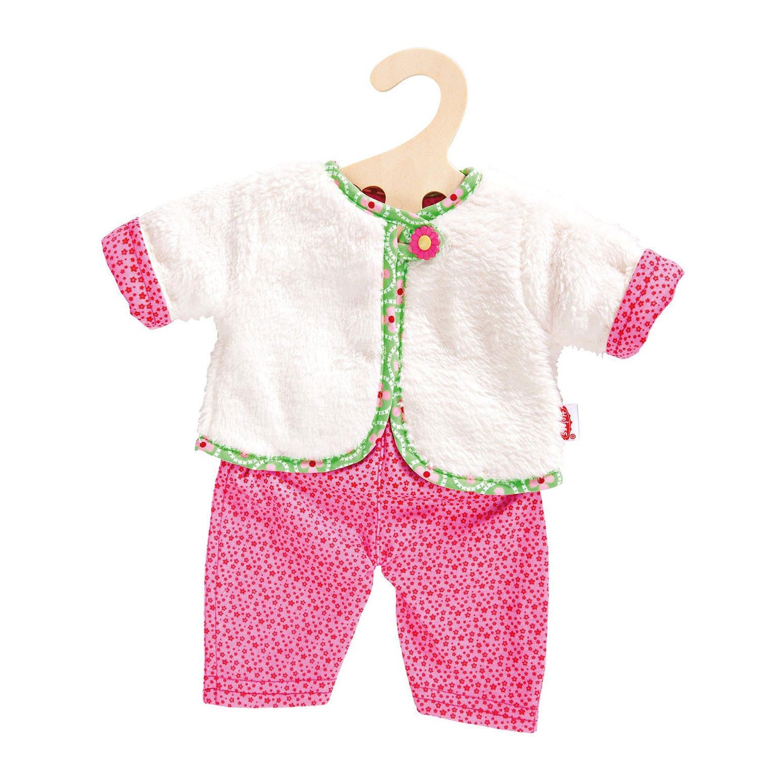 Wendbare Puppenjacke mit Strumpfhose, 38-45 cm