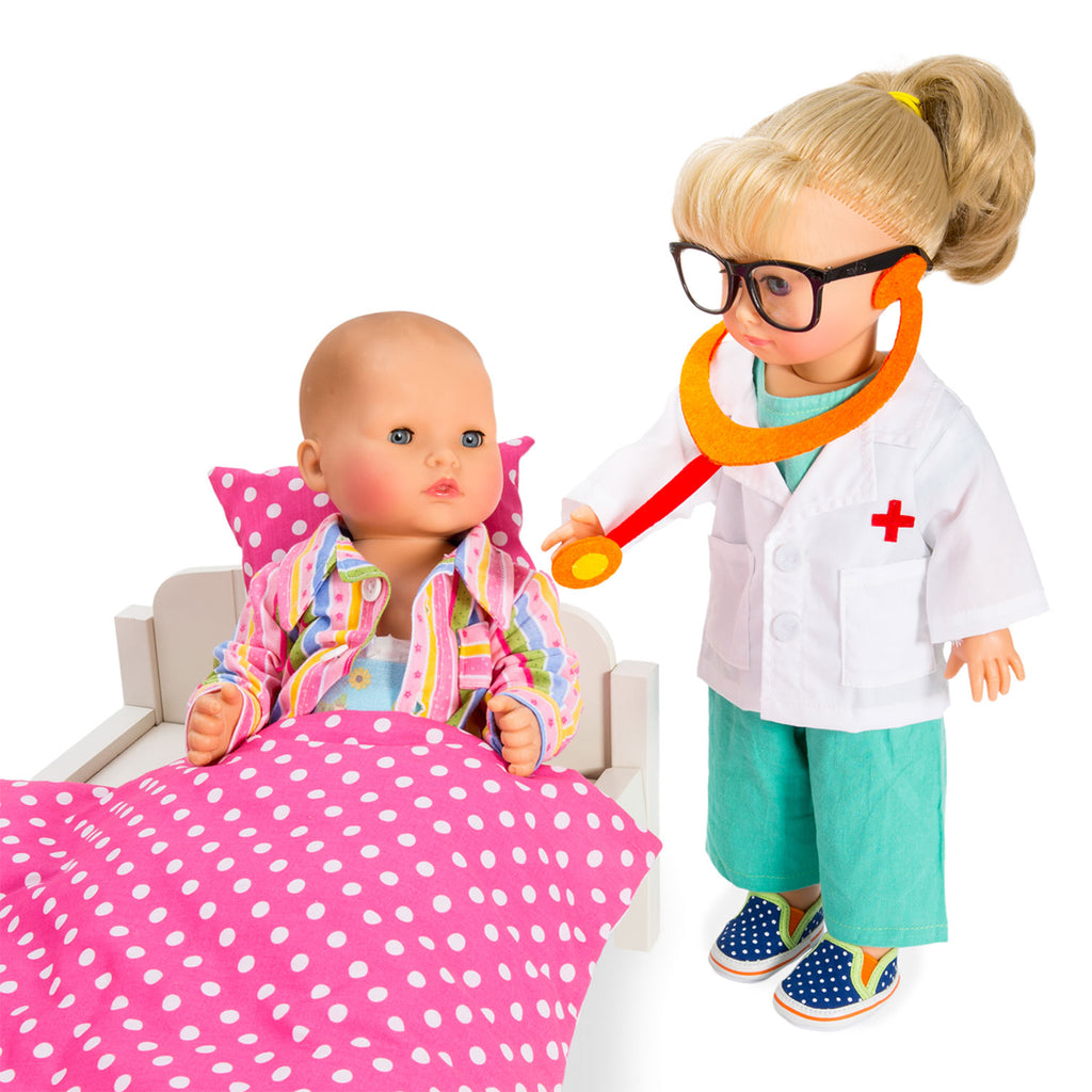 Heless Dolls Arzt-Outfit mit Stethoskop, 28-35 cm