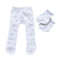 Strumpfhose mit Socken für ärmellose Puppen – Schneeflocken, 35–45 cm