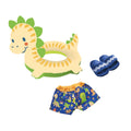 Heless Poppen Schwimmset Dino, 35-45 cm
