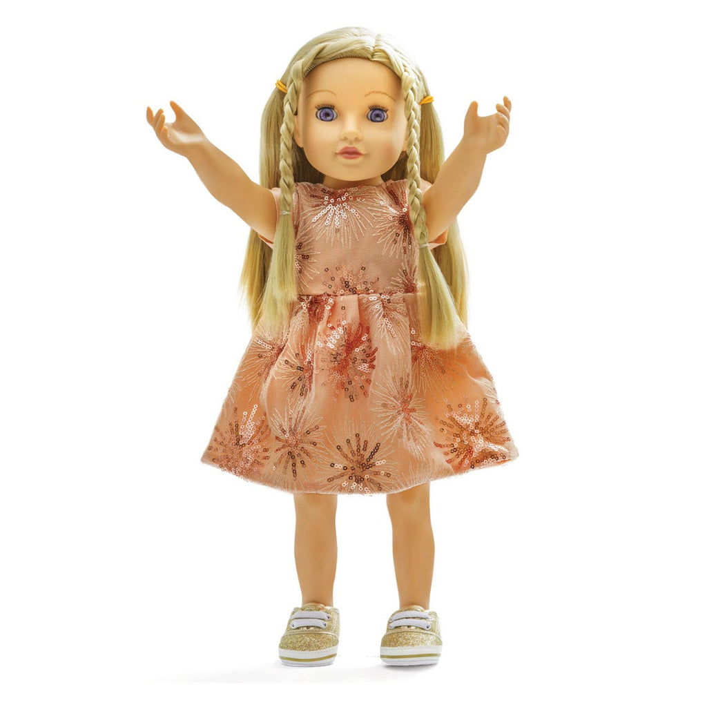 Heless Dolls Glitzerkleid roségold, 28-35 cm