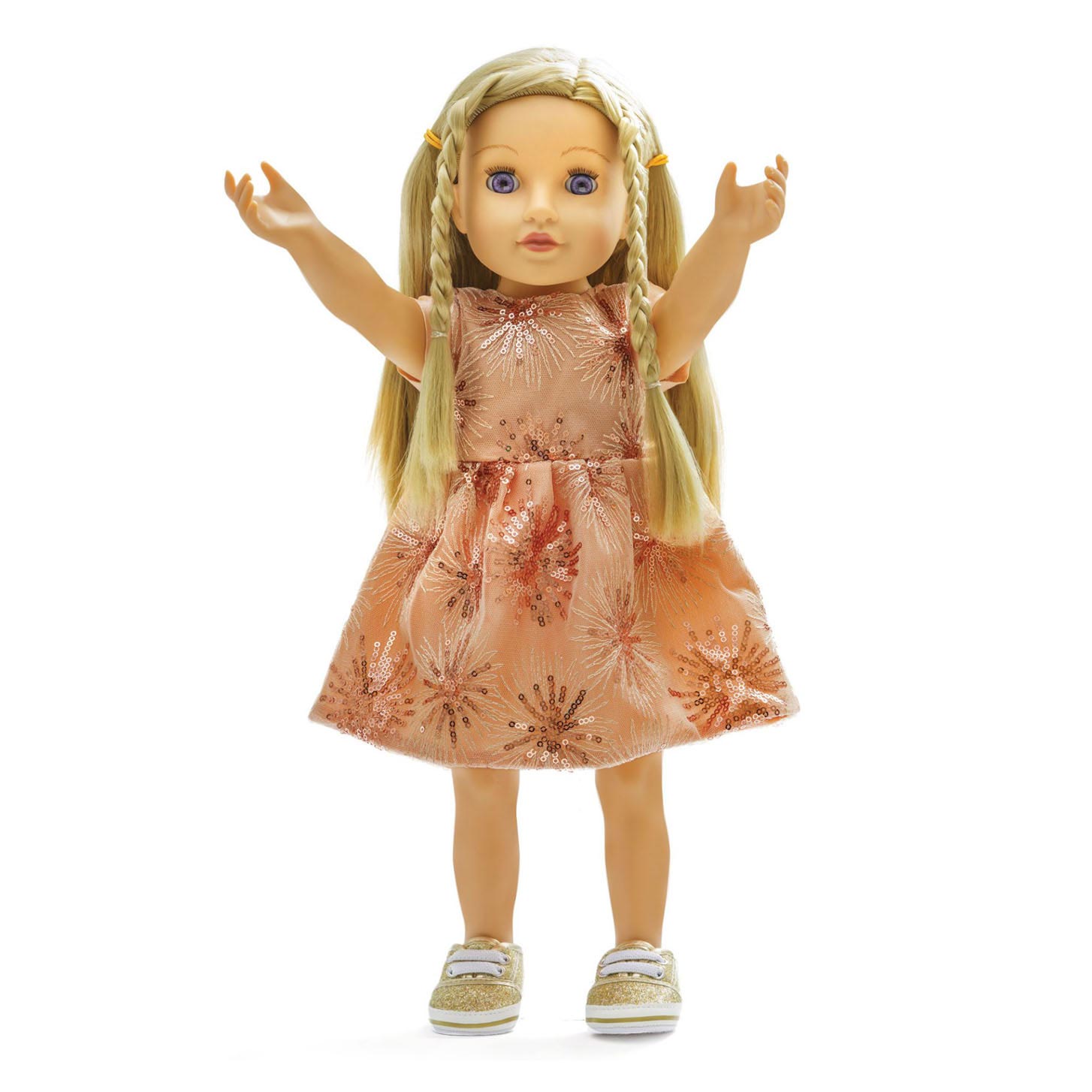 Heless Dolls Glitzerkleid roségold, 35-45 cm
