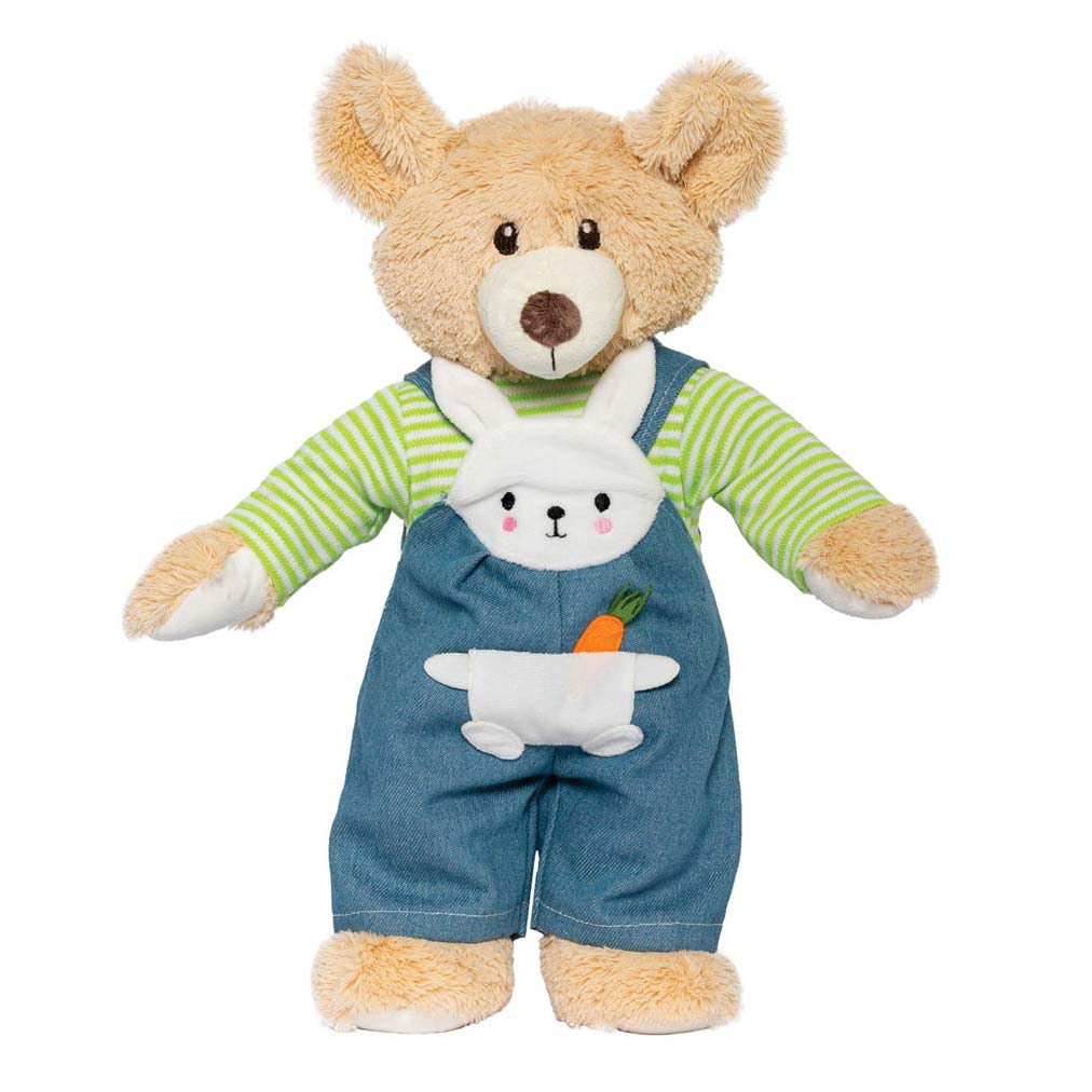 Heless poppen tuinbroek met gestreept shirt bunny lou, 28-35 cm