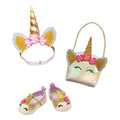 Heless Dolls Accessoires-Set mit Glitzer-Einhorn, 38-45 cm