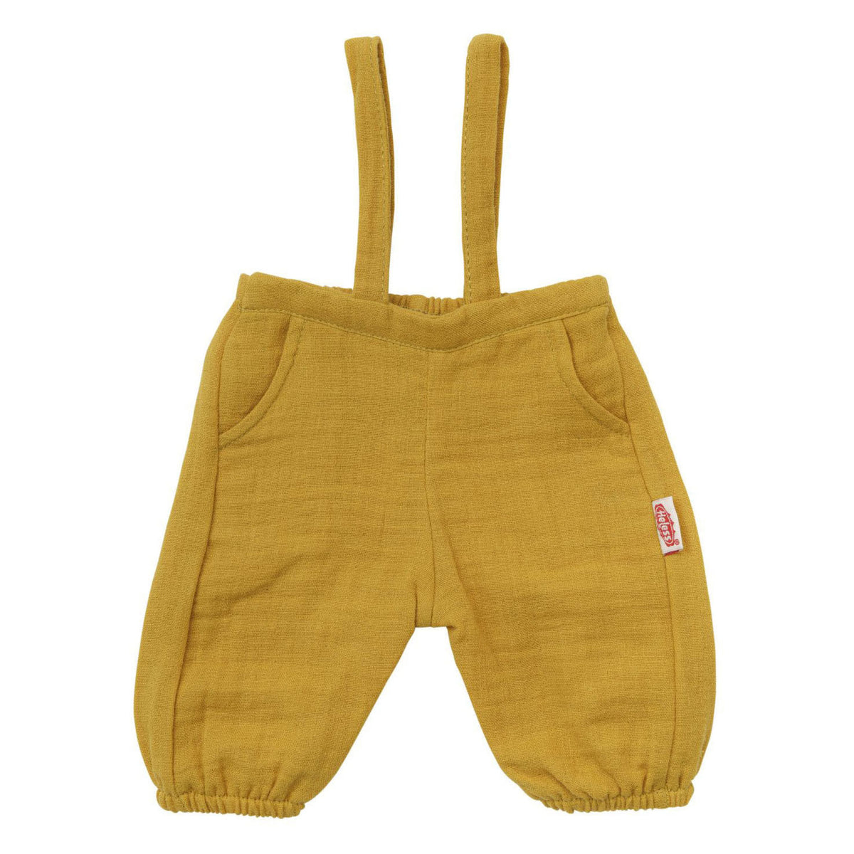 Heless Poppen Latzhose, ockergelb, Größe 28-35 cm