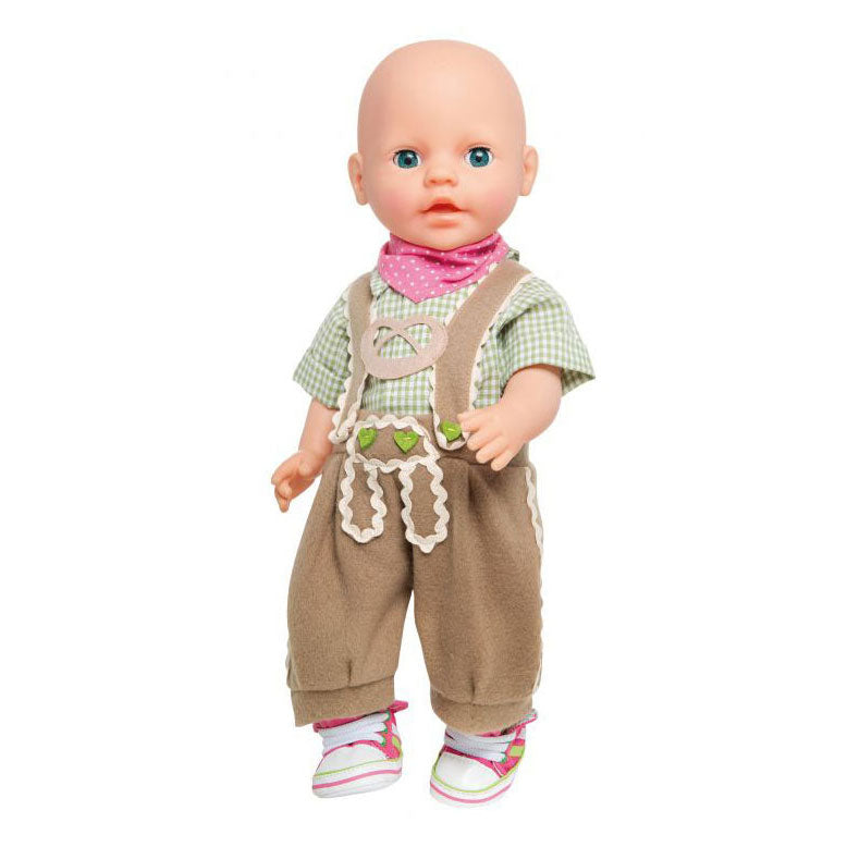 Heless Puppenkleidung Lederhose mit Hemd und Muschel, 35-45 cm