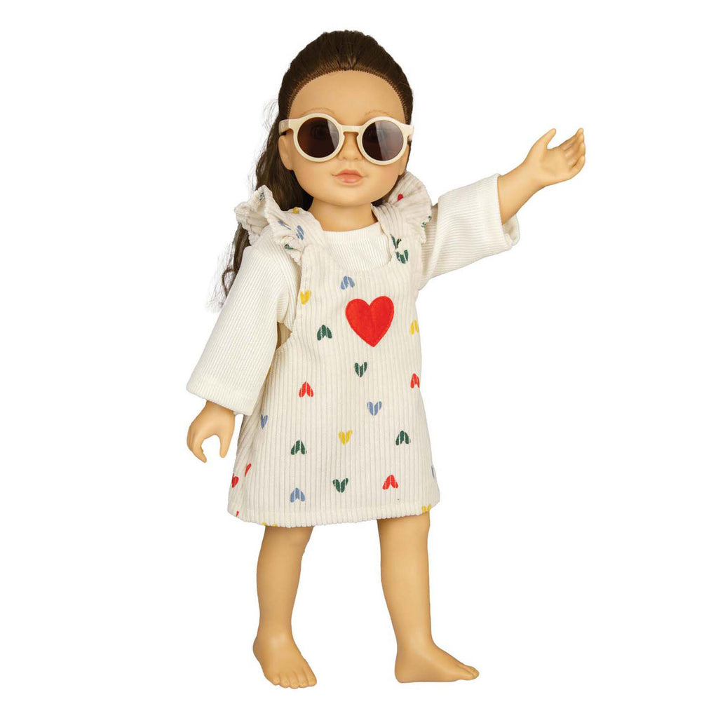 Heless poppenzonnebril beige