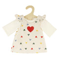 Heless Poppen geripptes Samtkleid mit Herzkonfetti, 35-45 cm