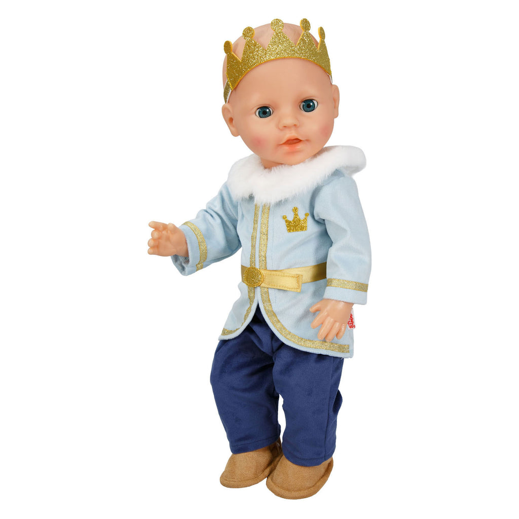 Heless poppenoutfit winterprins luka met kroon en kraag - maat 28-35 cm