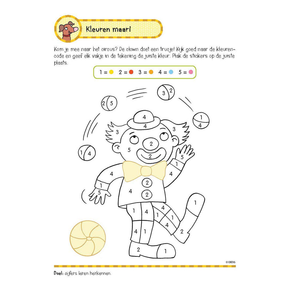 Deltas oefenboek met stickers - eerste telspelletjes (5-6 jaar)