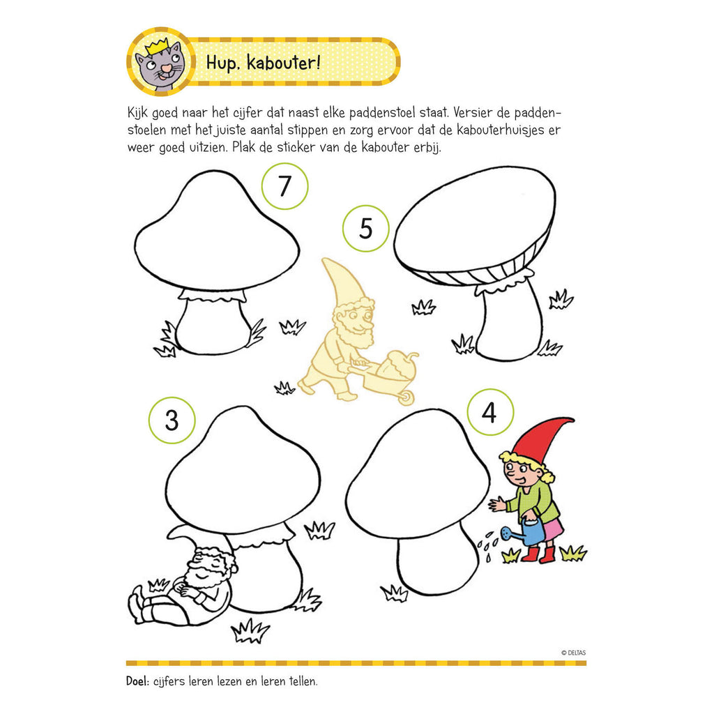 Deltas oefenboek met stickers - eerste telspelletjes (5-6 jaar)