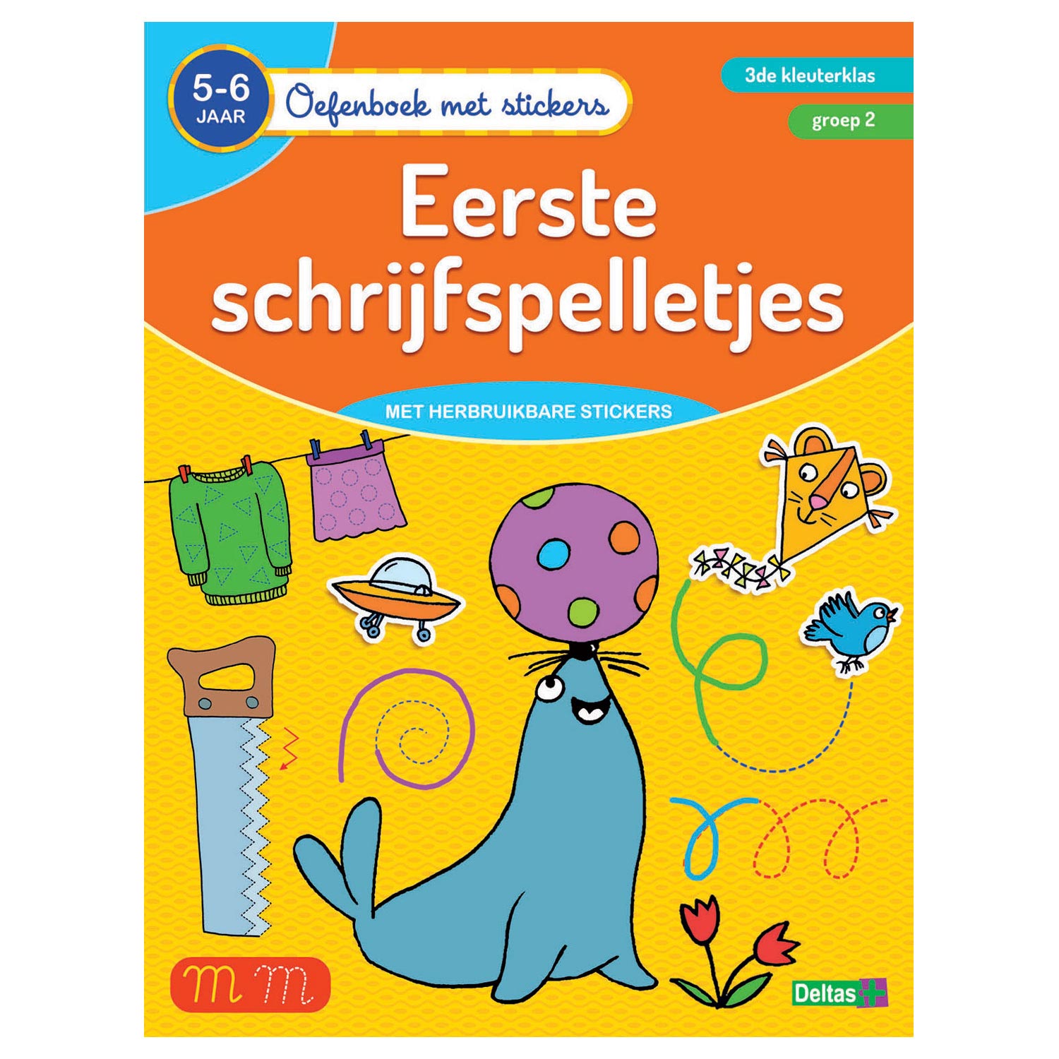 Deltas Übungsbuch mit Aufklebern – erste Schreibübungen