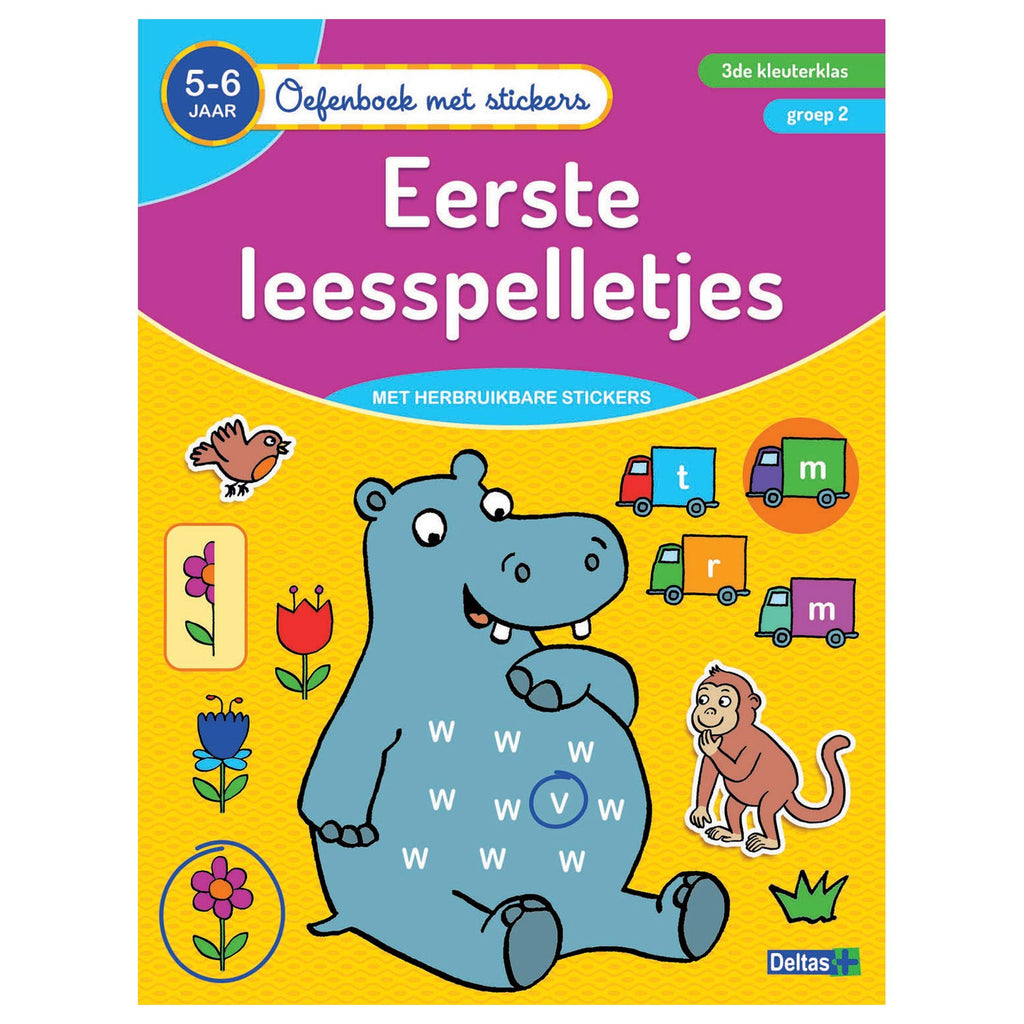 Deltas oefenboek met stickers-eerste lees