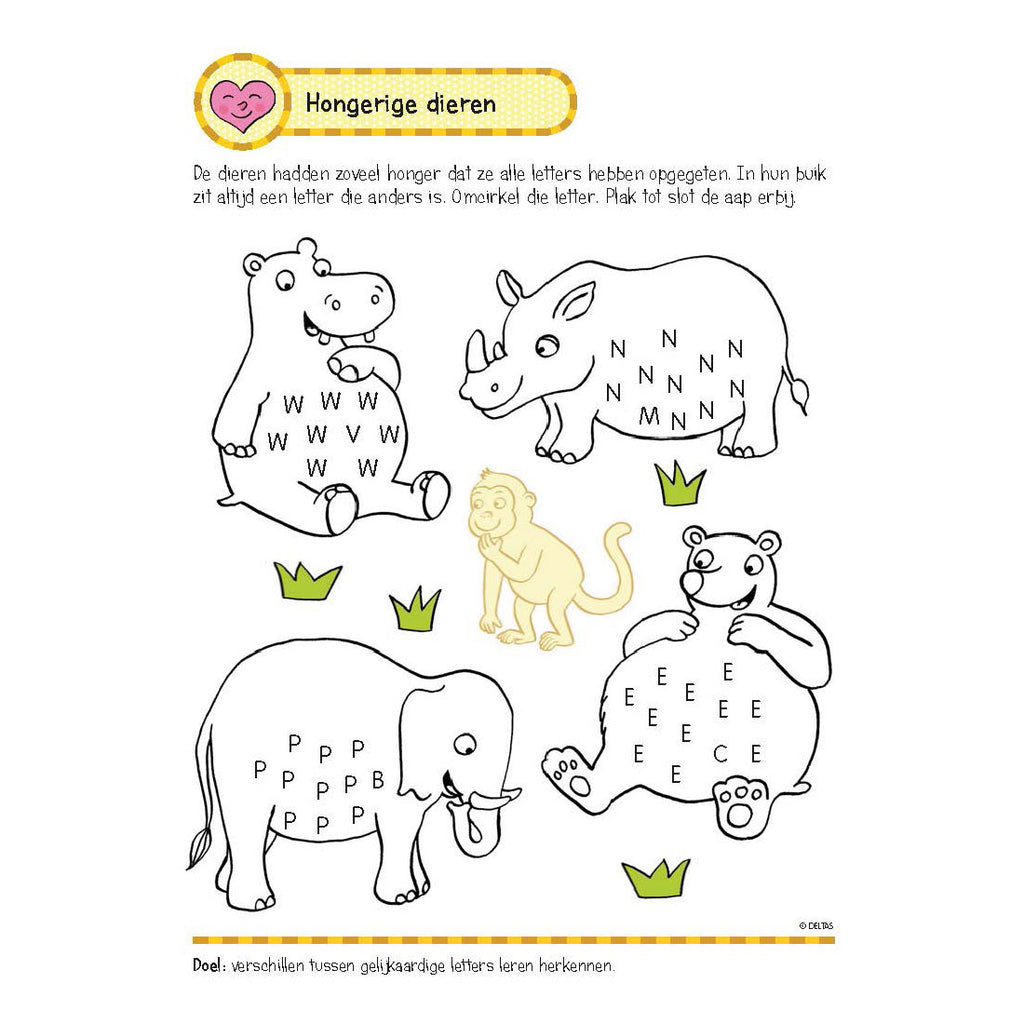 Deltas oefenboek met stickers-eerste lees
