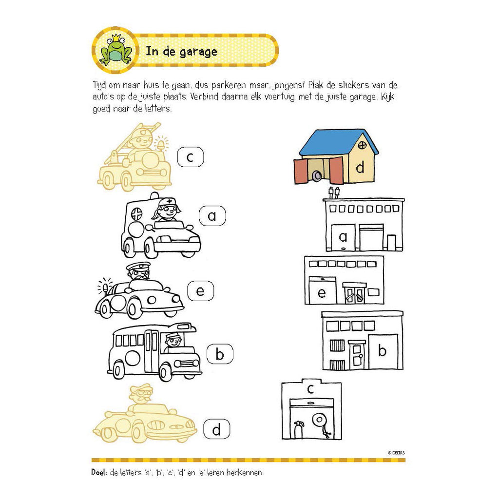 Deltas oefenboek met stickers-eerste lees