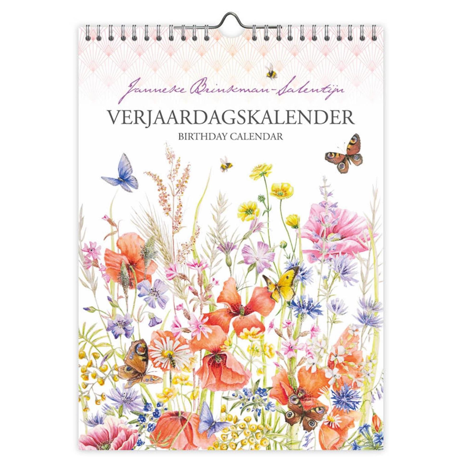 Comello verjaardagskalender klaproos met vlinder