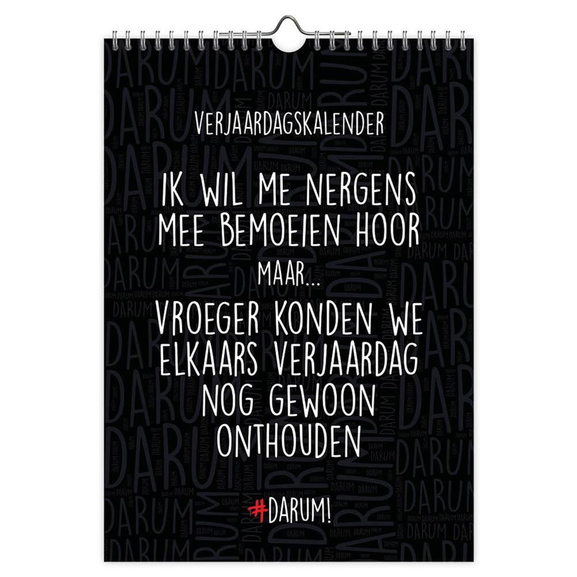 Comello verjaardagskalender darum a4 formaat