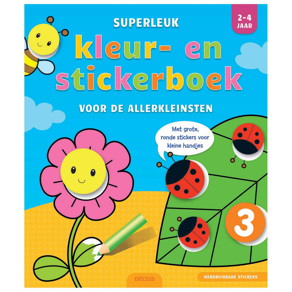Deltas superleuk kleur- en stickerboek (2-4jr)