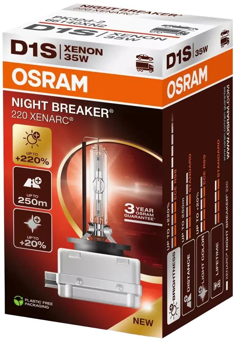 Osram hauptlampe xenarc night breaker 220 xenon 85v 35w d1s lamp night breaker laser
