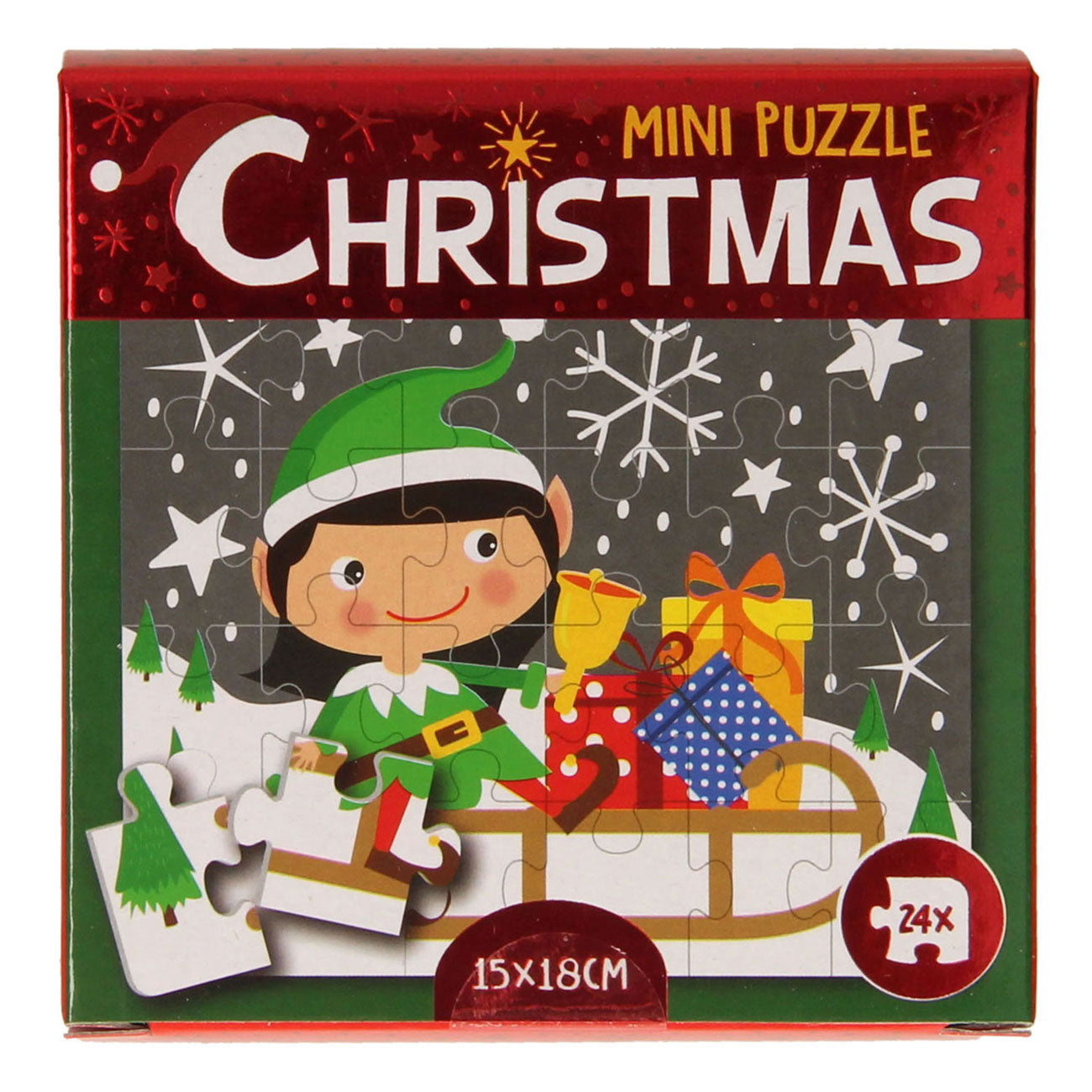 Wins Holland Mini-Puzzle Weihnachten, 24 Teile.