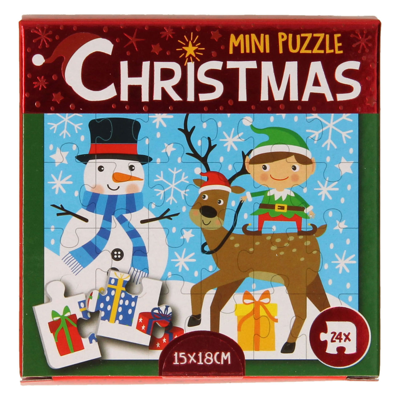 Wins Holland Mini-Puzzle Weihnachten, 24 Teile.
