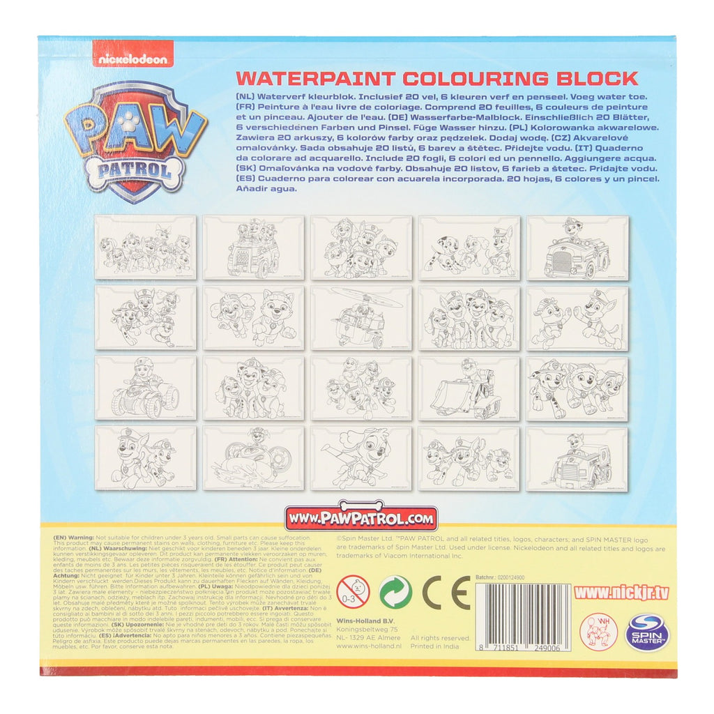 Aquarell-Malbuch PAW Patrol