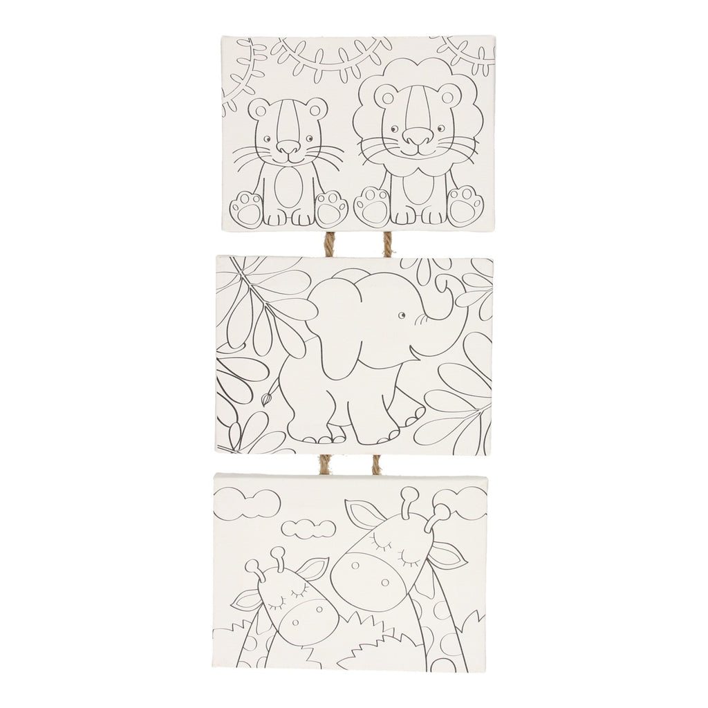 Wins holland canvas schilderset wilde dieren, set van 3 stuks