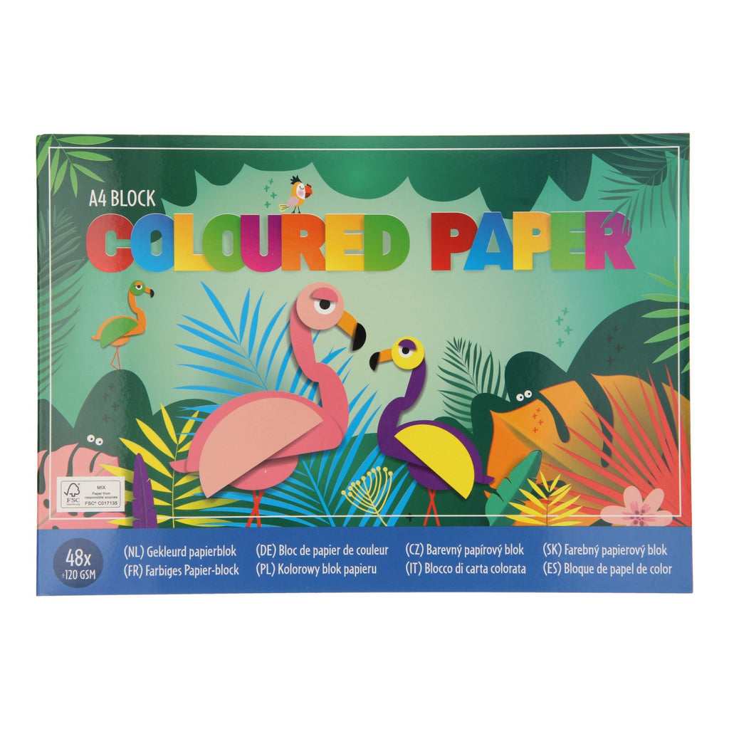 Farbiges Papier, 120-Gramm-Block mit 48 Blatt