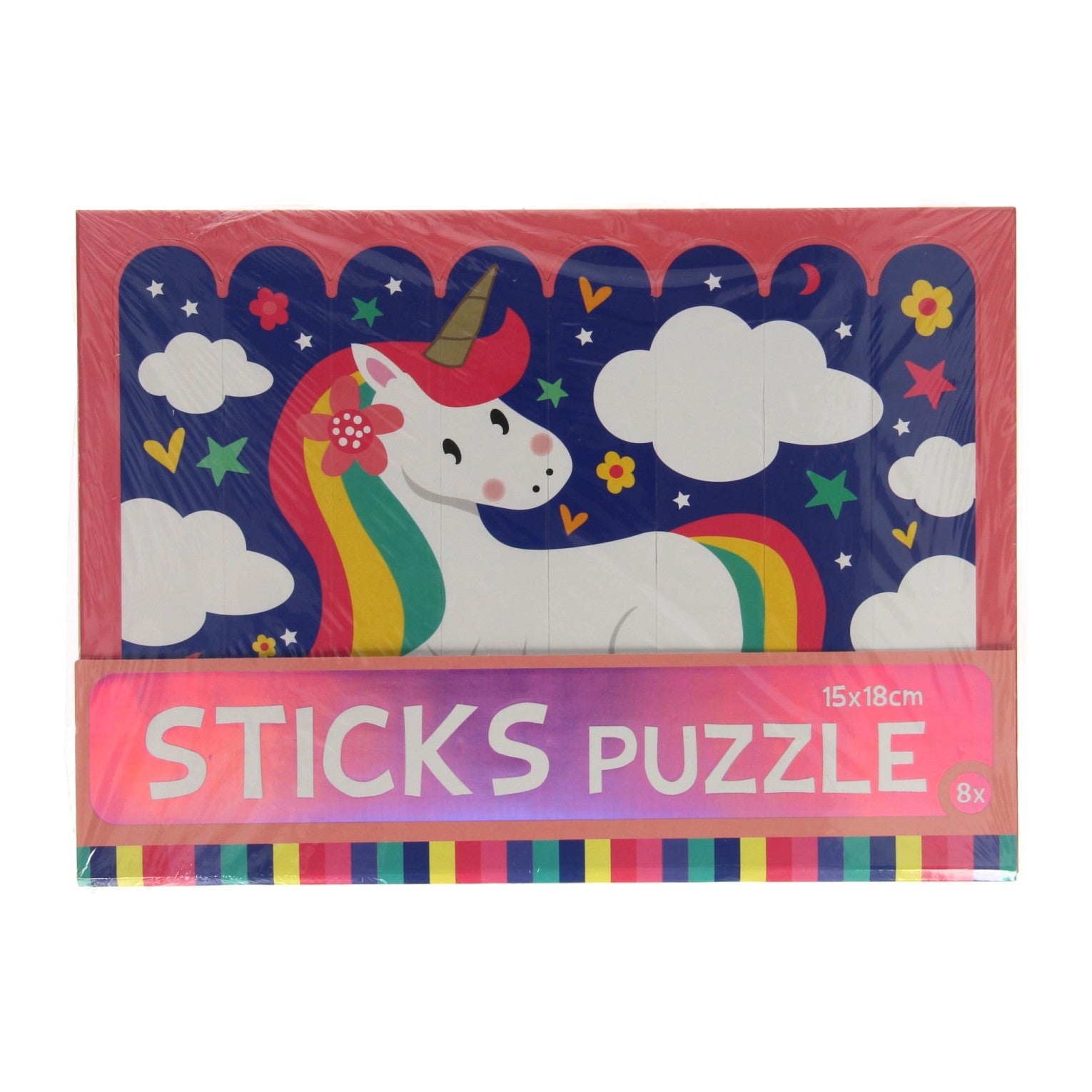 Streifenpuzzle – Einhorn