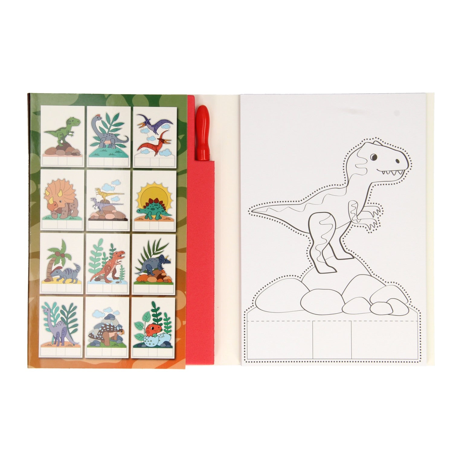 Prikblok dieren met 12 prikkaarten