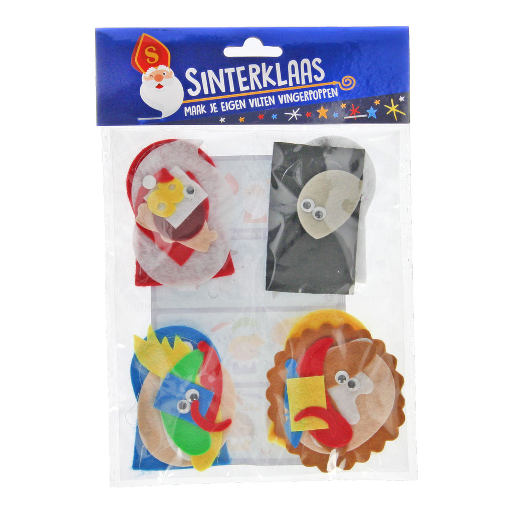 Machen Sie Ihre eigenen Filzfinger Pops Sinterklaas, 4St.
