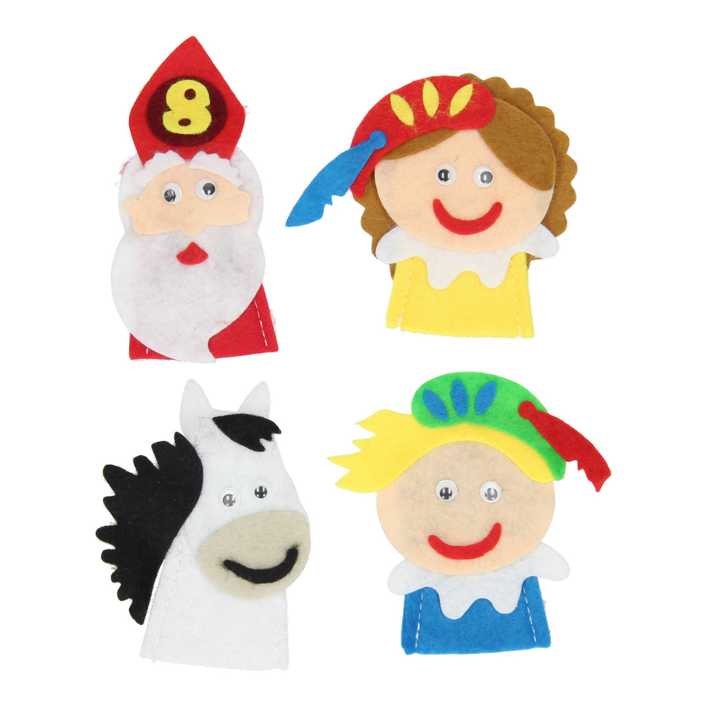 Machen Sie Ihre eigenen Filzfinger Pops Sinterklaas, 4St.