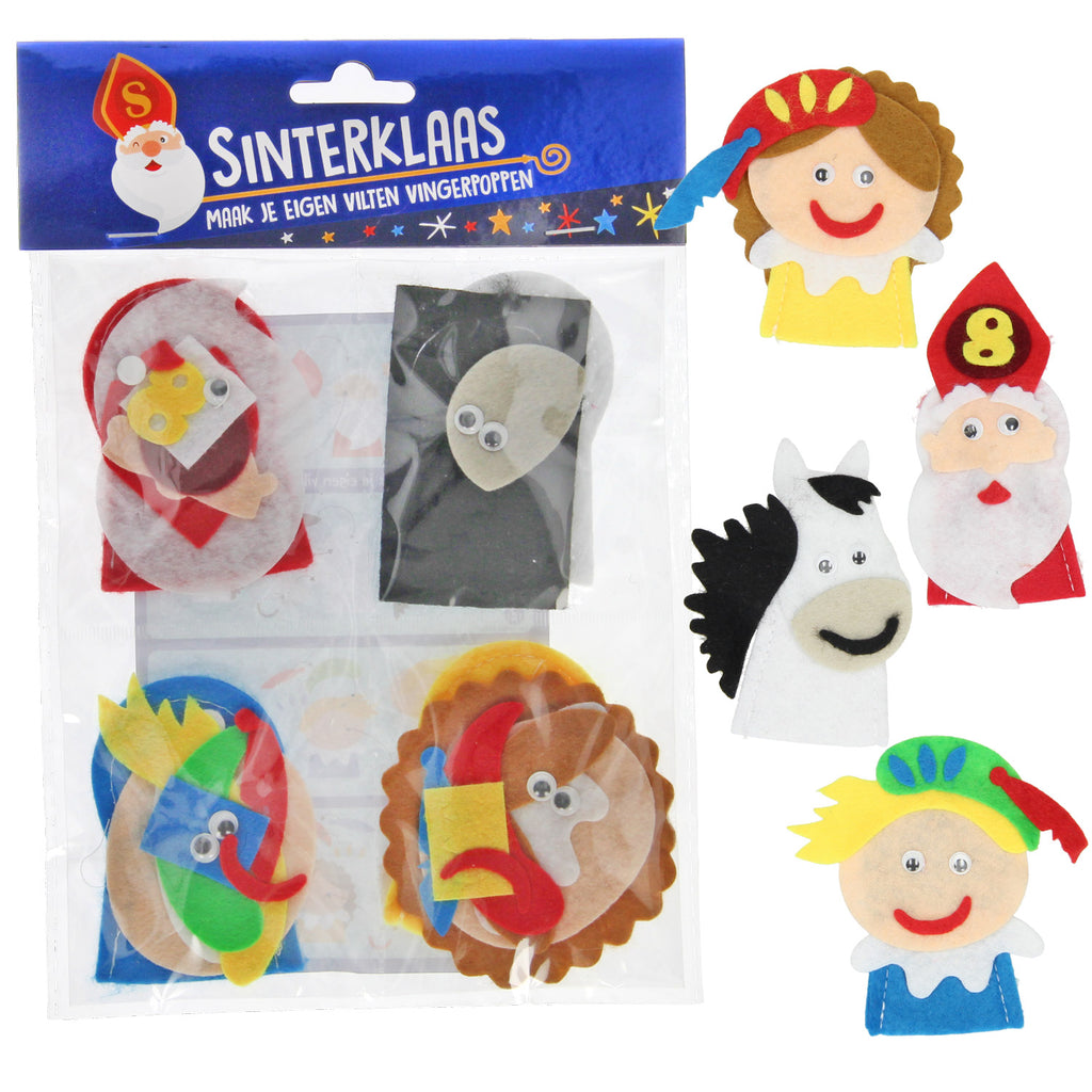 Machen Sie Ihre eigenen Filzfinger Pops Sinterklaas, 4St.