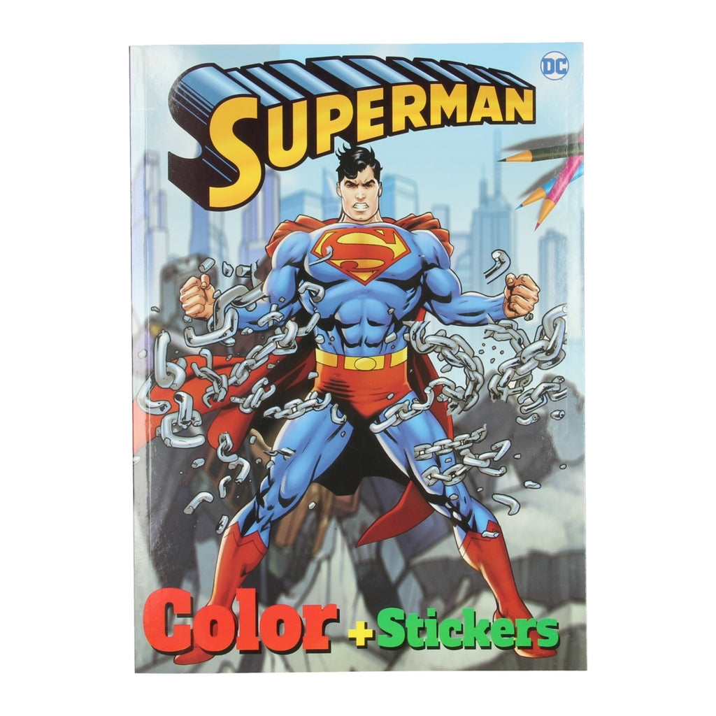 Warner Bros. Color Book Superman mit Aufklebern