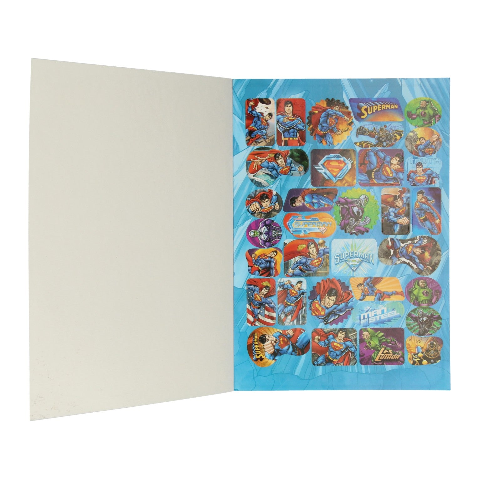 Warner Bros. Color Book Superman mit Aufklebern