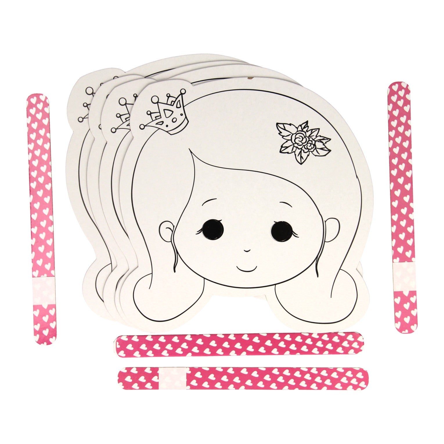 Wins Holland Malen und eigene Masken basteln - Prinzessin, 4 Stück.