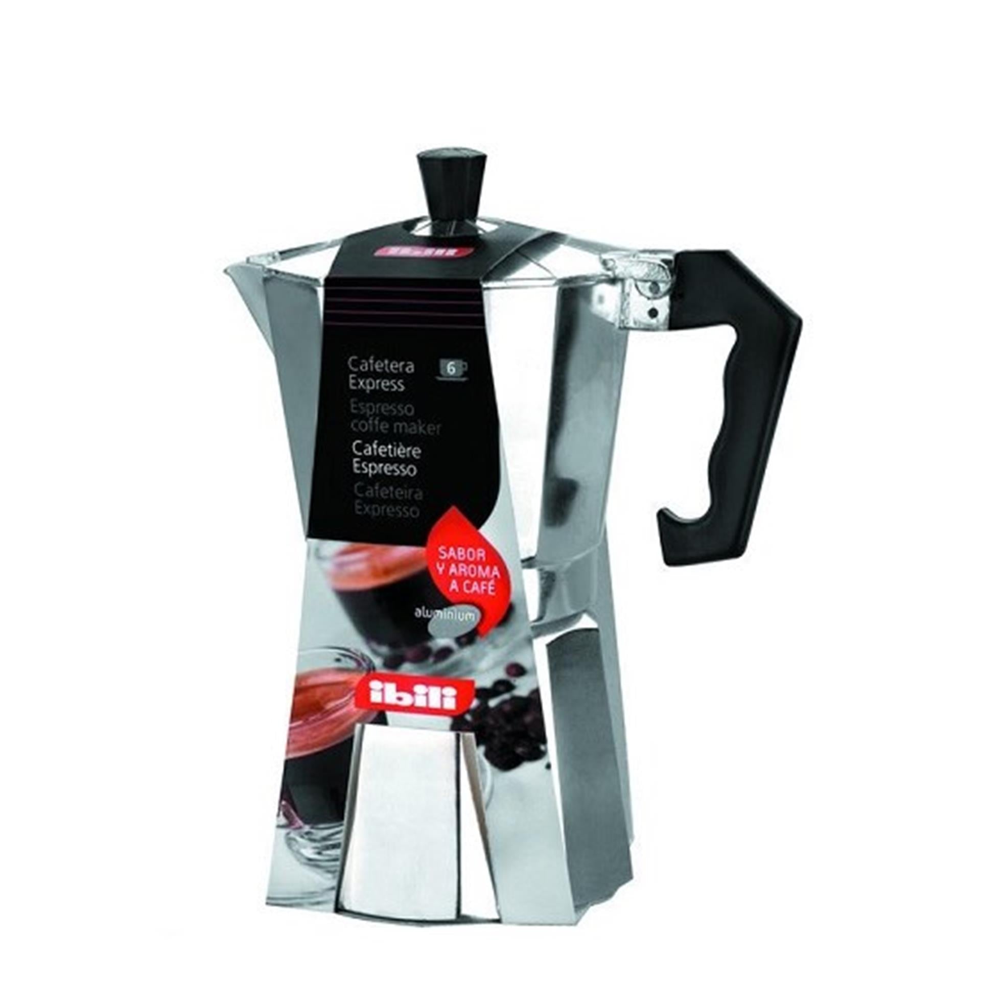 Ibili espressokan 9-kops gietaluminium percolator