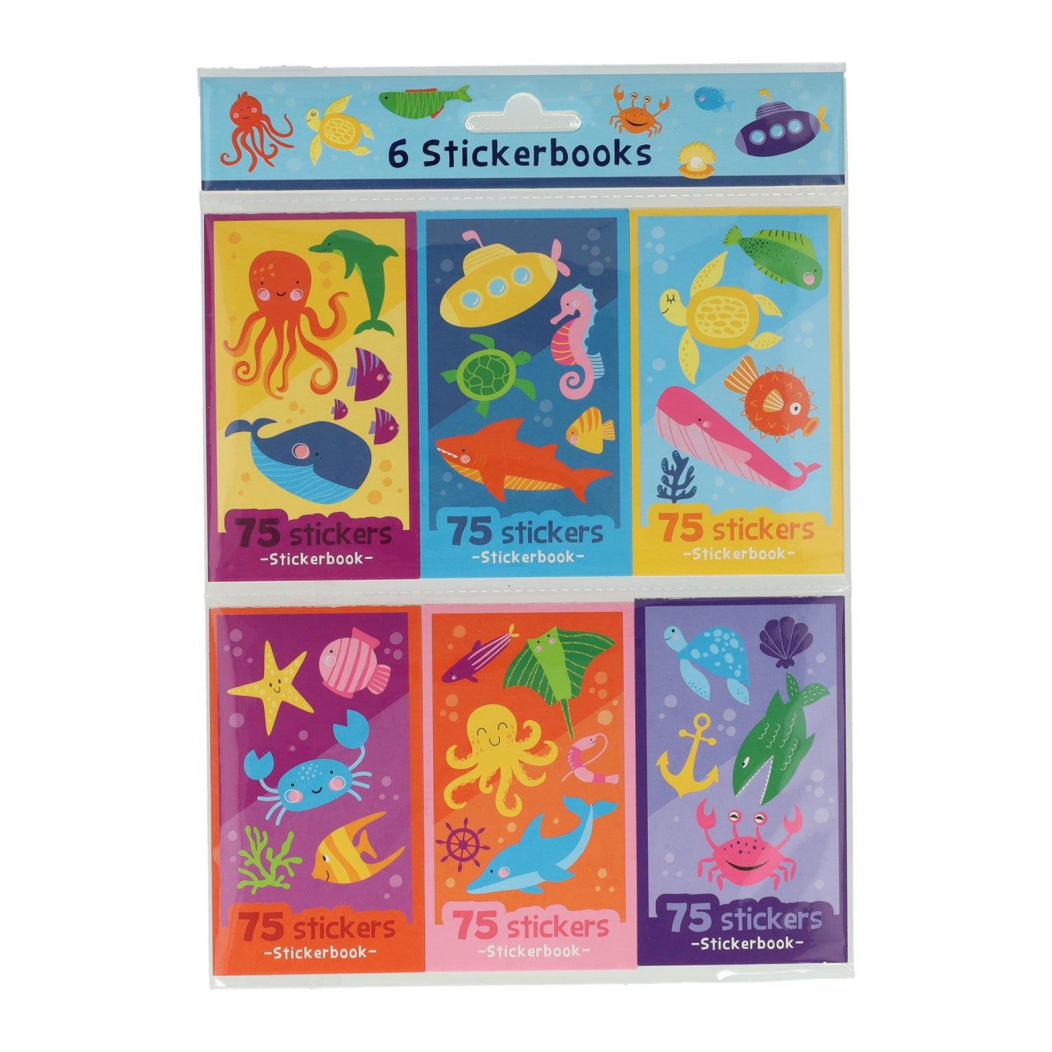 Sticker uitdeelboekjes onderwaterwereld, 6st.