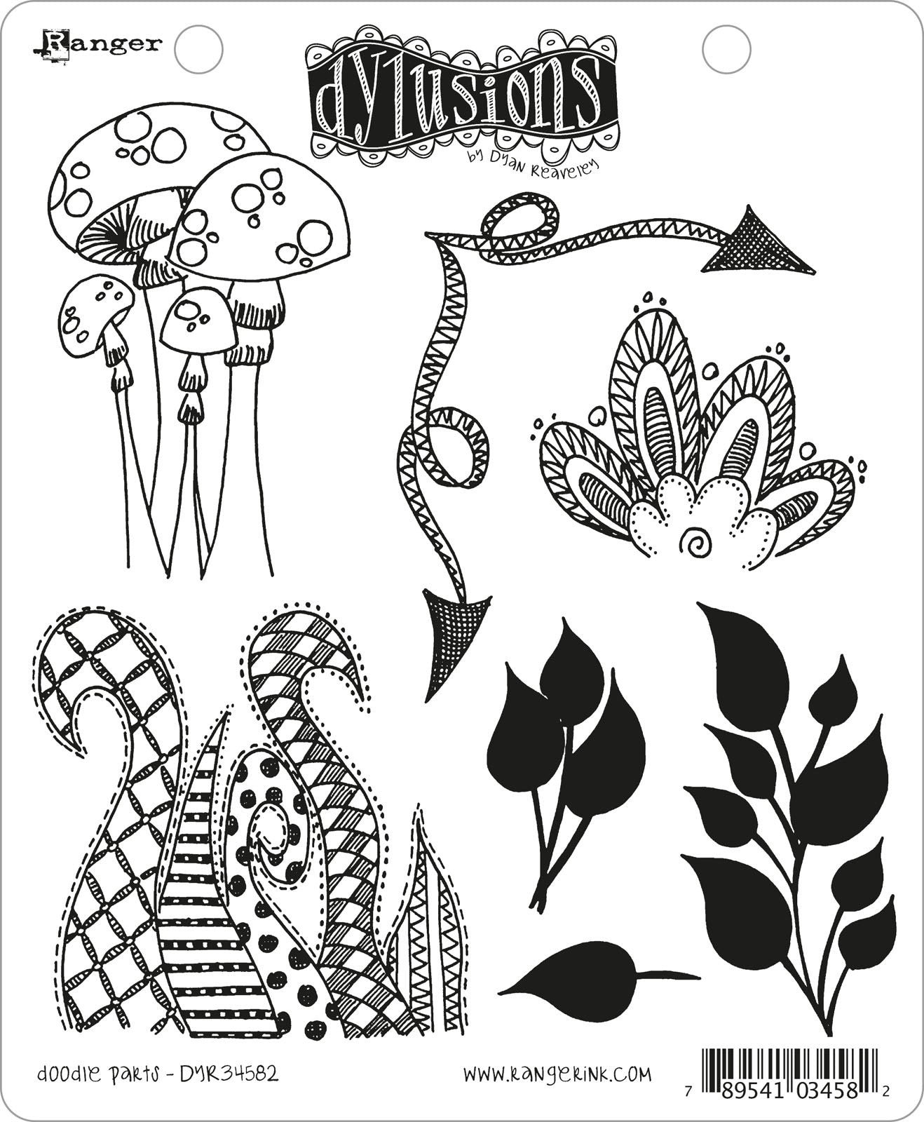 Ranger ink ranger • dylusions cling stamp doodle parts