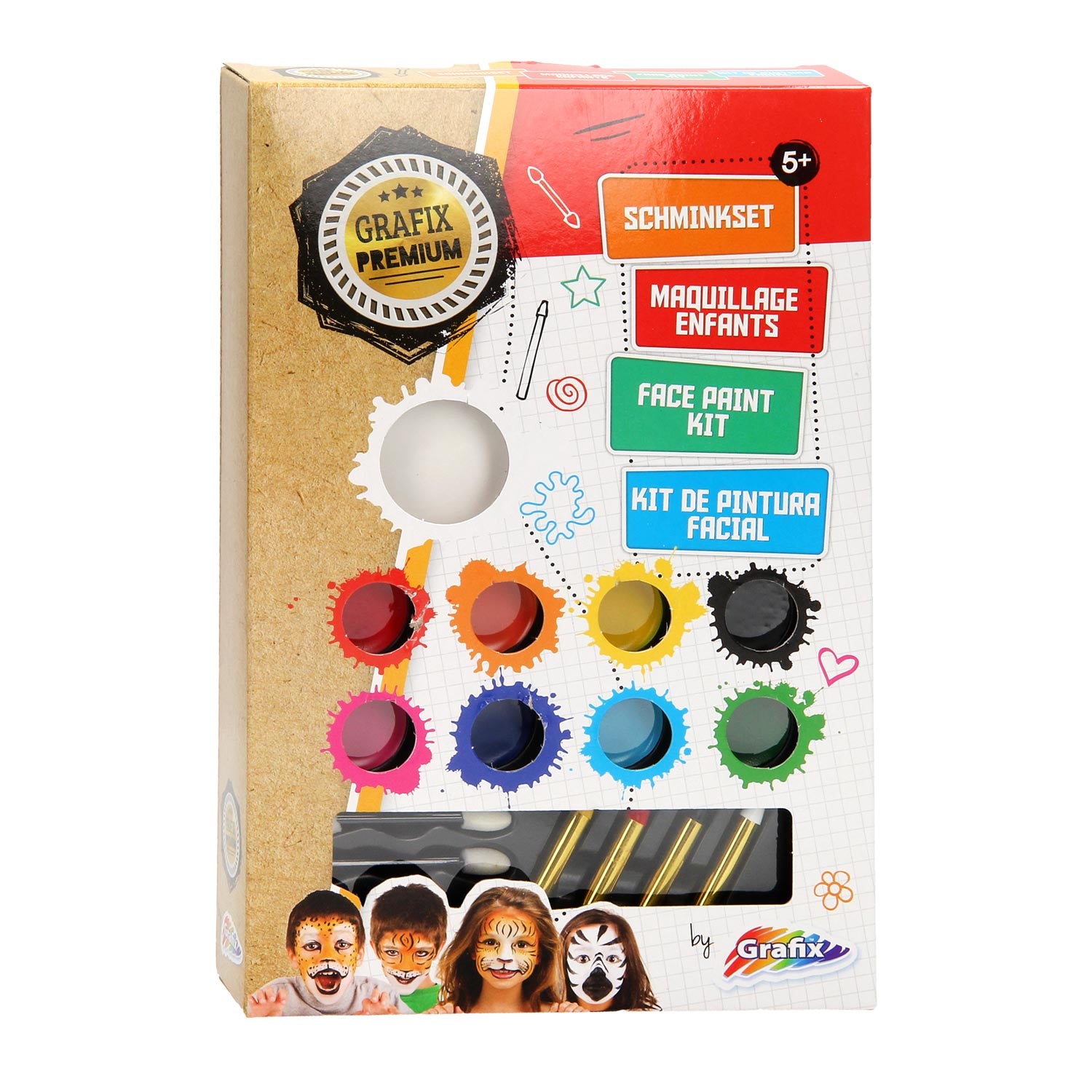 Grafix schminkset, 9 kleuren