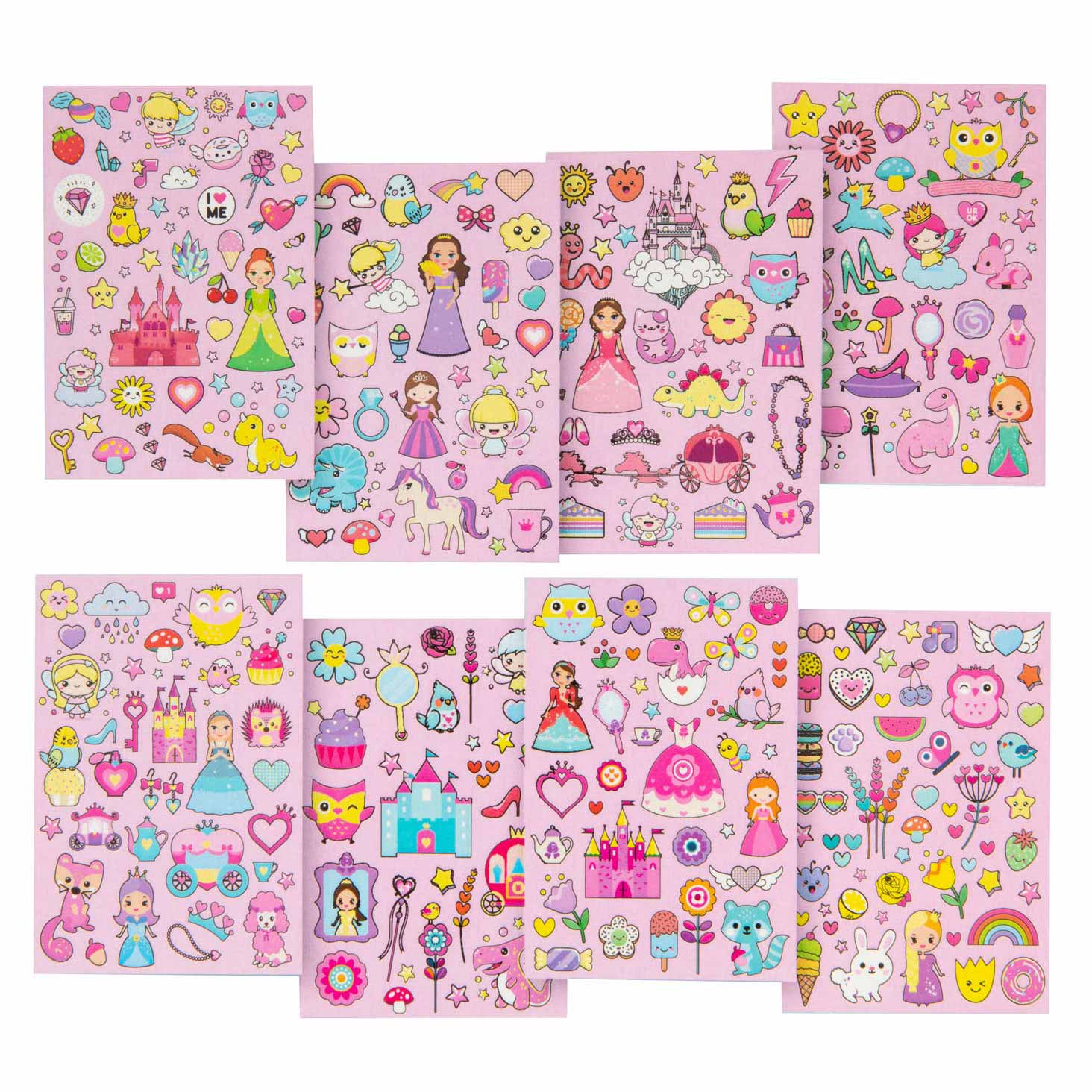 Kreatives Bastelgruppen-Glitzerstickerbuch A5 – Rosa