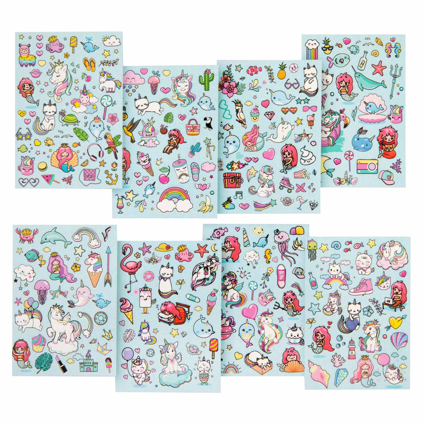 Kreatives Bastelgruppen-Glitzerstickerbuch A5 – Blau