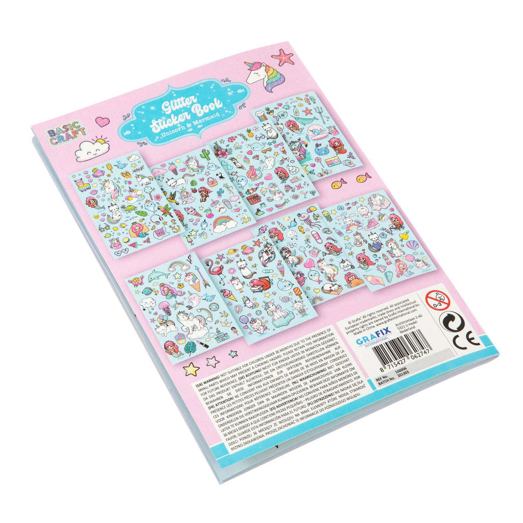 Kreatives Bastelgruppen-Glitzerstickerbuch A5 – Blau