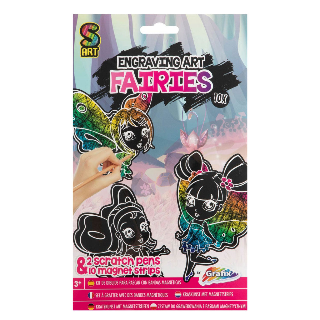 Creative Craft Group Scratch-Set Magnete Feen, 10 Stück.