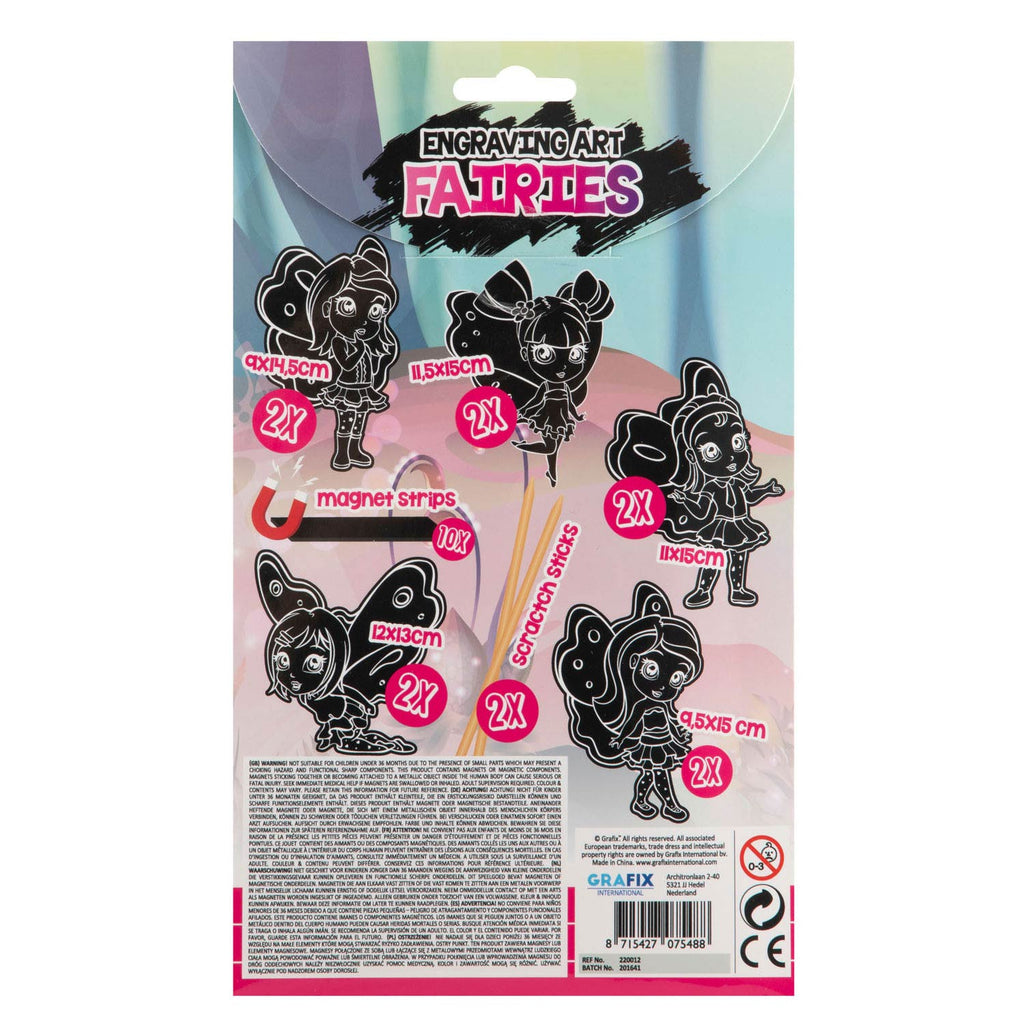 Creative Craft Group Scratch-Set Magnete Feen, 10 Stück.