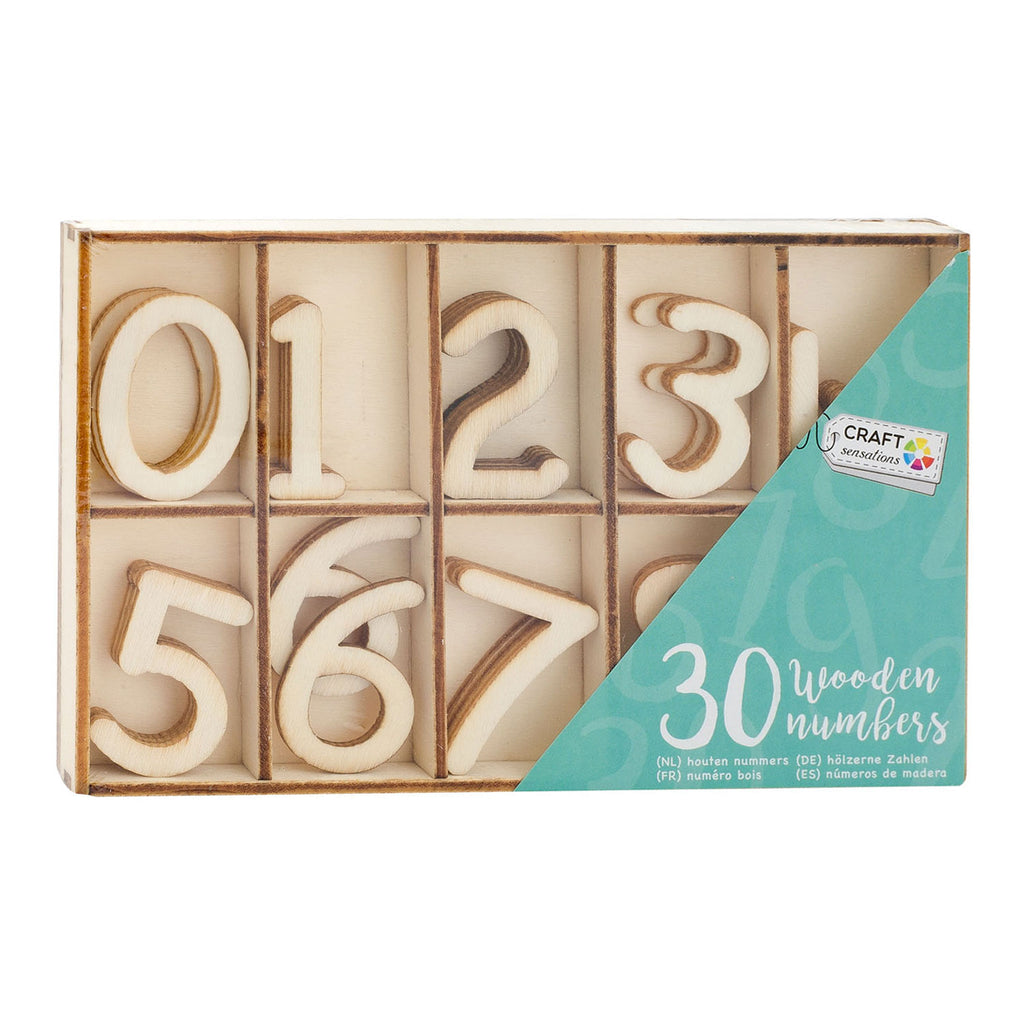 Creative craft group houten nummers, 30st.