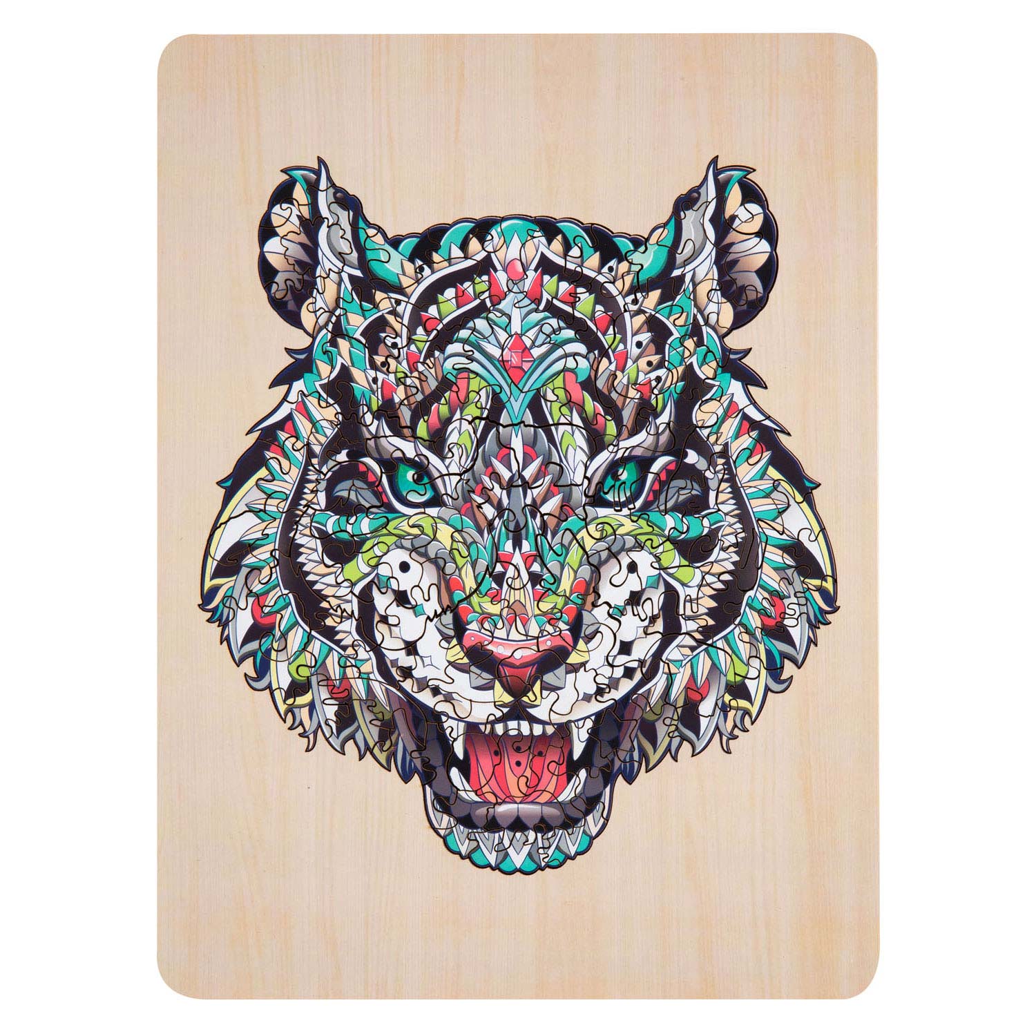 Creative craft group unieke houten puzzel tijger, 130st.