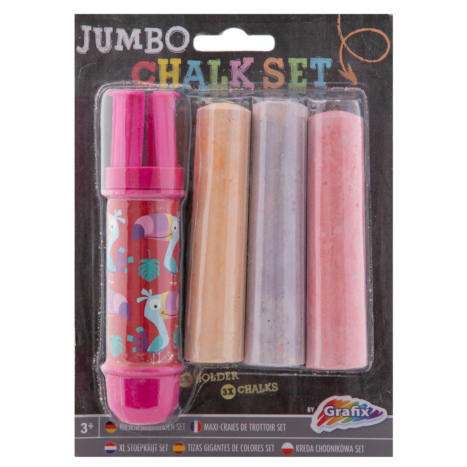 Creative Craft Group Jumbo Kreidehalter + Kreide, 3 Stück.